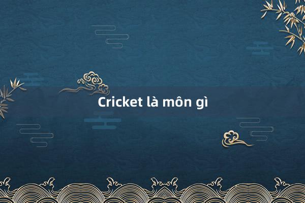 Cricket là môn gì