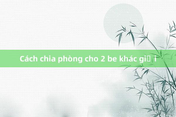 Cách chia phòng cho 2 be khác giới