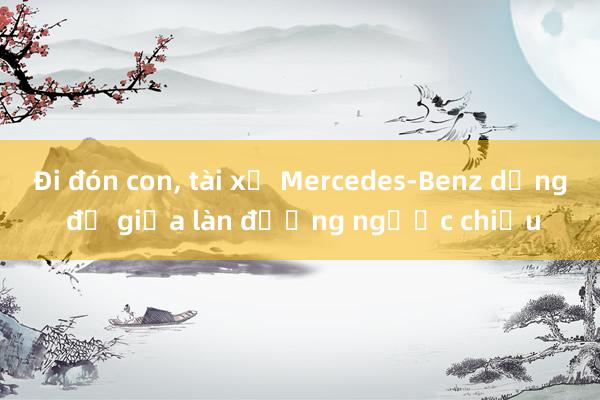 Đi đón con， tài xế Mercedes-Benz dừng đỗ giữa làn đường ngược chiều